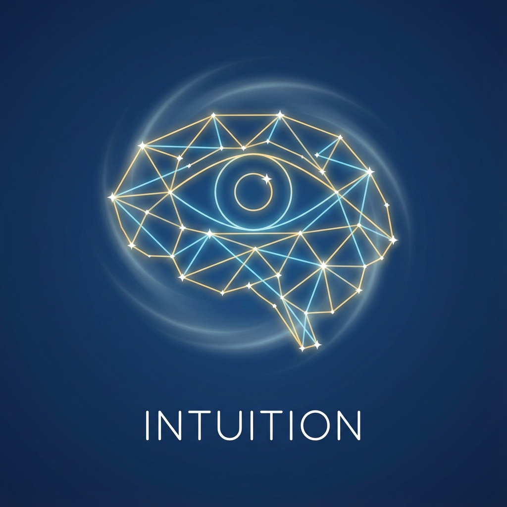 Görsel: İçgüdü ve sezginin soyut temsili, yıldızların oluşturduğu bir göz